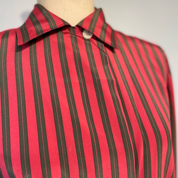 Vintage Evan-Picone Striped Long Sleeve Blouse - Picture 8 of 8